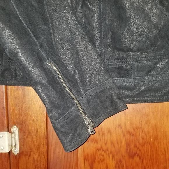 NWOT -Real Leather Levi's Metallic Jacket - Picture 9 of 10